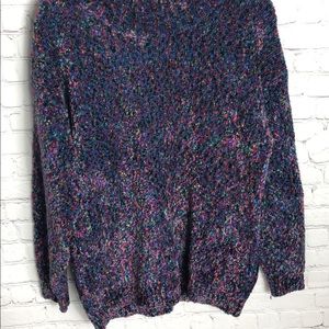 Vintage express tricot multi color chunky sweater